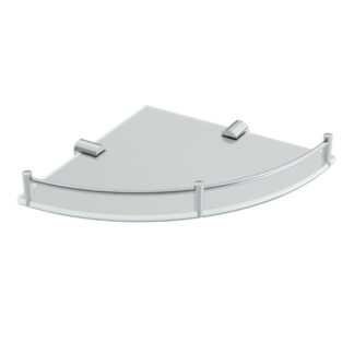 ICO V92433 Glass Corner Shelf - Chrome