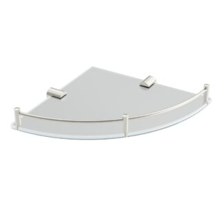 ICO V92434 Glass Corner Shelf - Brushed Nickel