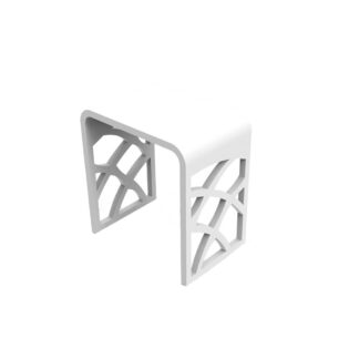 ICO V9621 Shower Stool With Designer Cutouts – Matte White