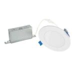 Halo HLB Lite Series HLBSL406FS5 Canless Downlight, 8.3, 8.5 W, 120 V, LED Lamp, Plastic, White, Matte