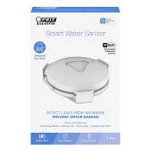 Feit Electric H2O/WIFI Wi-Fi Water Sensor, Alarm: Audible, Surface Mounting, White