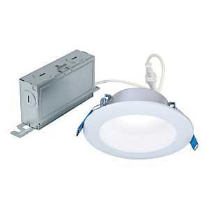 Halo LT Series LTC406FS5B Can Less Downlight, 7.9 W, 120 V, LED Lamp, Plastic, White, Matte