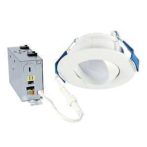 Halo RA4 Series RA4LS9FSD2W1EWHDM Adjustable Canless Downlight, 9.3 W, 120 V, LED Lamp, Matte