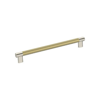 Amerock BP36560PNBBZ 10-1/16" C-C Esquire Cabinet Pull - Polished Nickel & Golden Champagne