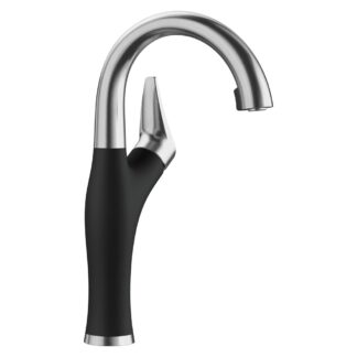 Blanco 526387 Artona Pull-Down Dual-Spray Bar Faucet - PVD Steel/Coal Black