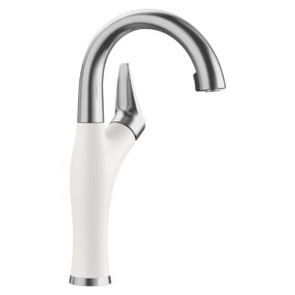 Blanco 526386 Artona Pull-Down Dual-Spray Bar Faucet - PVD Steel/White