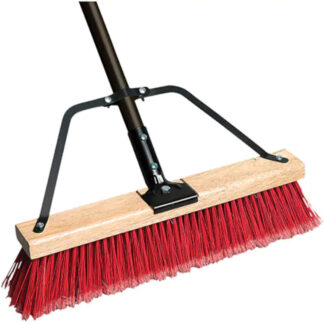 M2 Professional PB-800-RB18 Ryno Push Broom with Braced Handle, 18", Medium, PVC Bristles