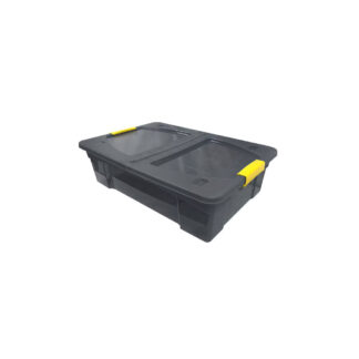 Modern Homes 22143 28L Plastic Storage Bin & Lid - Black