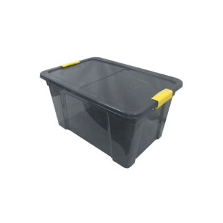 Modern Homes 22142 36L Plastic Storage Bin & Lid - Black