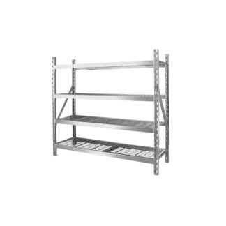 Hardware Machinery 99338 Heavy-Duty Steel Storage Rack - Silver