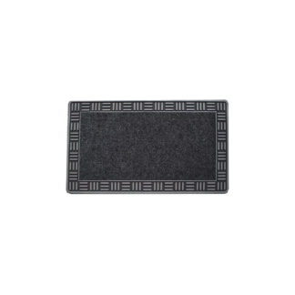 Floor Choice 87725 18" x 30" 100% Recycled Framed Mat - Silver