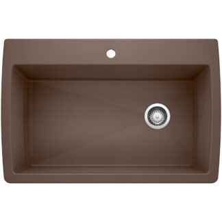 Blanco 400369 Diamond SILGRANIT 33.5" Super Single Dual Mount Kitchen Sink - Café
