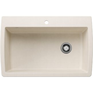 Blanco 402867 Diamond SILGRANIT 33.5" Super Single Dual Mount Kitchen Sink - Soft White