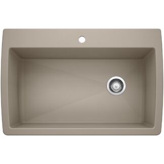 Blanco 401155 Diamond SILGRANIT 33.5" Super Single Dual Mount Kitchen Sink - Truffle