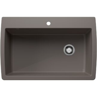 Blanco 402912 Diamond SILGRANIT 33.5" Super Single Dual Mount Kitchen Sink - Volcano Gray