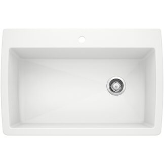 Blanco 400068 Diamond SILGRANIT 33.5" Super Single Dual Mount Kitchen Sink - White