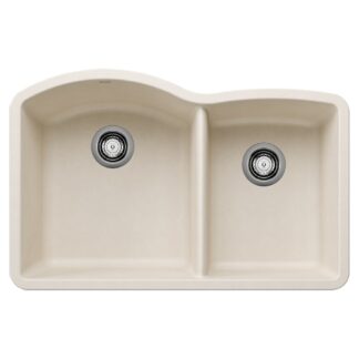 Blanco 402795 Diamond SILGRANIT 32" 60/40 Double Bowl Undermount Kitchen Sink - Soft White