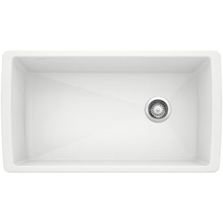 Blanco 401630 Diamond SILGRANIT 33" Super Single Undermount Kitchen Sink - White