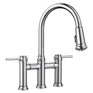 Blanco 442504 Empressa Pull-Down Dual-Spray Bridge Faucet - Chrome