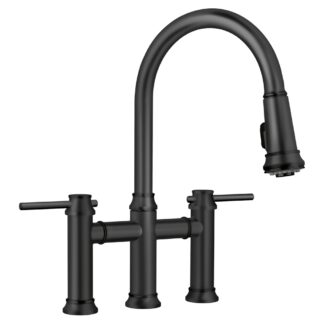 Blanco 443024 Empressa Pull-Down Dual-Spray Bridge Faucet - Matte Black