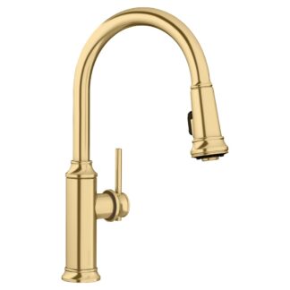 Blanco 442980 Empressa High Arc Pull-Down Dual-Spray Kitchen Faucet - Satin Gold
