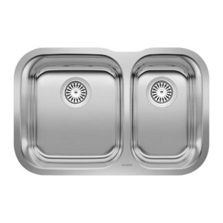 Blanco 400006 Essential 27" 70/30 Double Bowl Undermount Kitchen Sink - Stainless Steel