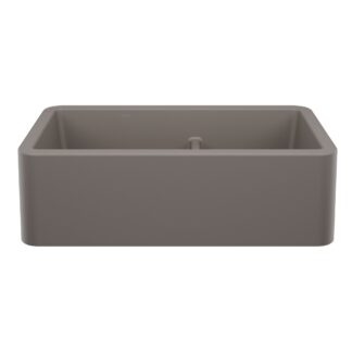 Blanco 402918 Ikon SILGRANIT 33" Double Bowl Apron-Front Farmhouse Sink with Low Divide - Volcano Gray