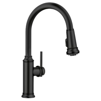 Blanco 443023 Empressa High Arc Pull-Down Dual-Spray Kitchen Faucet - Matte Black