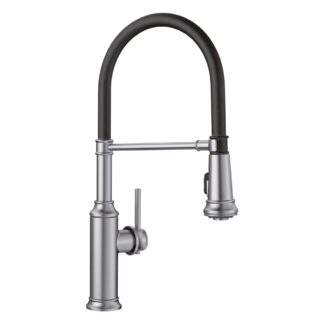 Blanco 442509 Empressa Semi-Pro Pull-Down Dual-Spray Kitchen Faucet - PVD Steel