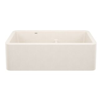 Blanco 402873 Ikon SILGRANIT 33" Double Bowl Apron-Front Farmhouse Sink with Low Divide - Soft White