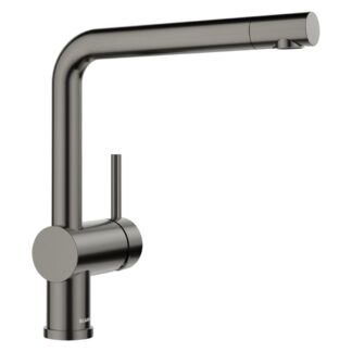 Blanco 443269 Linus Low Arc Pull-Out Dual-Spray Kitchen Faucet - Satin Dark Steel