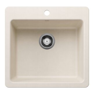 Blanco 403665 Liven SILGRANIT 21" Single Bowl Dual Mount Kitchen Sink - Soft White