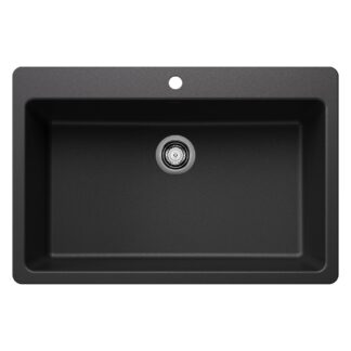 Blanco 403598 Liven SILGRANIT 33" Super Single Dual Mount Kitchen Sink - Anthracite