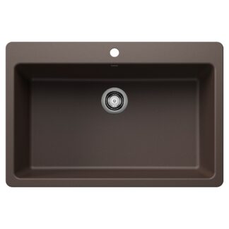 Blanco 403631 Liven SILGRANIT 33" Super Single Dual Mount Kitchen Sink - Café