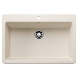 Blanco 403633 Liven SILGRANIT 33" Super Single Dual Mount Kitchen Sink - Soft White