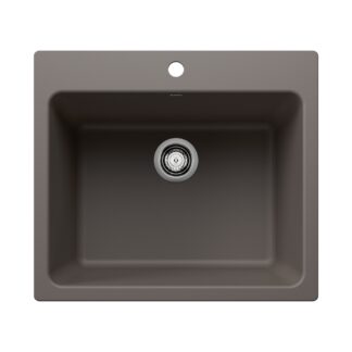Blanco 402919 Liven SILGRANIT 25" Single Bowl Dual Mount Laundry Sink - Volcano Gray