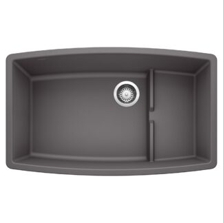 Blanco 401420 Performa Cascade SILGRANIT 32" Single Bowl Undermount Kitchen Sink with Colander - Cinder