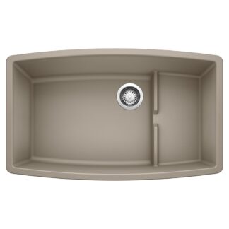 Blanco 401191 Performa Cascade SILGRANIT 32" Single Bowl Undermount Kitchen Sink with Colander - Truffle
