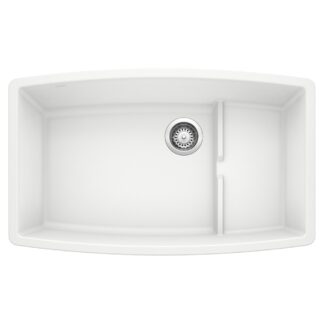 Blanco 402141 Performa Cascade SILGRANIT 32" Single Bowl Undermount Kitchen Sink with Colander - White