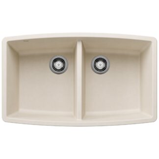 Blanco 402886 Performa SILGRANIT 33" 50/50 Double Bowl Undermount Kitchen Sink - Soft White