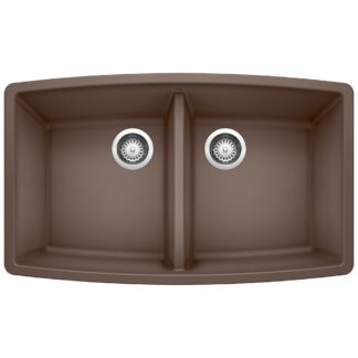 Blanco 400475 Performa SILGRANIT 33" 50/50 Double Bowl Undermount Kitchen Sink - Café