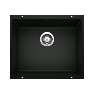 Blanco 402658 Precis SILGRANIT 21" Single Bowl Undermount Kitchen Sink - Coal Black