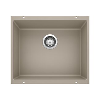 Blanco 401181 Precis SILGRANIT 21" Single Bowl Undermount Kitchen Sink - Truffle