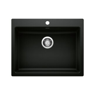 Blanco 402655 Precis SILGRANIT 25" CSA Single Bowl Drop-In Kitchen Sink - Coal Black