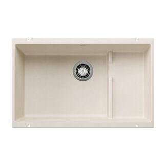 Blanco 402883 Precis Cascade SILGRANIT 29" Single Bowl Undermount Kitchen Sink with Colander - Soft White