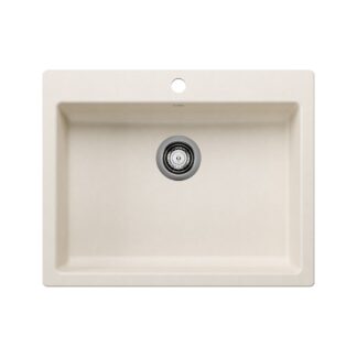 Blanco 402879 Precis SILGRANIT 25" CSA Single Bowl Drop-In Kitchen Sink - Soft White