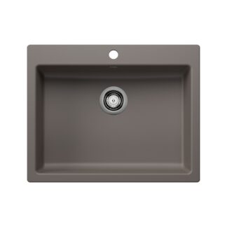 Blanco 402924 Precis SILGRANIT 25" CSA Single Bowl Drop-In Kitchen Sink - Volcano Gray