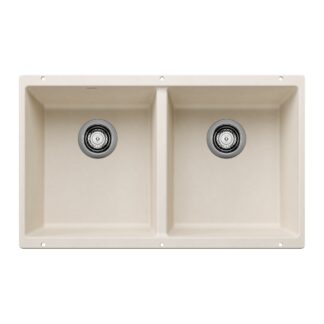 Blanco 402877 Precis SILGRANIT 29" 50/50 Double Bowl Undermount Kitchen Sink - Soft White