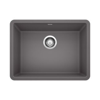 Blanco 401882 Precis SILGRANIT 24" Single Bowl Undermount Kitchen Sink - Cinder