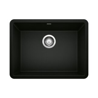 Blanco 402654 Precis SILGRANIT 24" Single Bowl Undermount Kitchen Sink - Coal Black